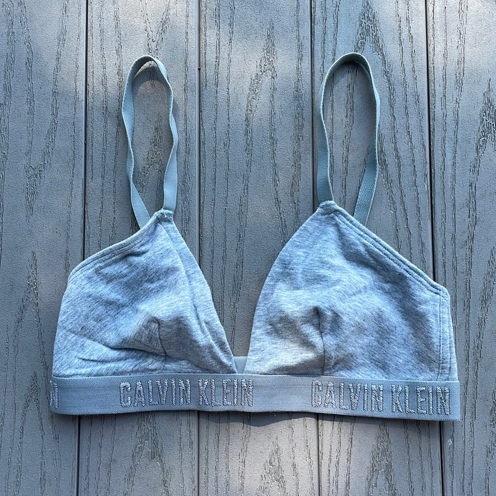 Calvin Klein Grey Jersey Knit Bralette
